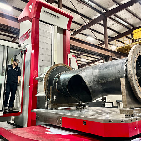 Large-scale machining of pumps and rotating equipment