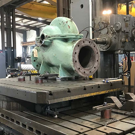 Split-case cooling tower pump